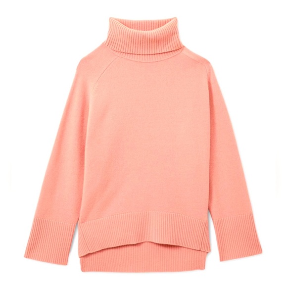 NWT Reiss Eliza Cashmere & Wool Sweater roll neck soft pink small turtleneck - Picture 6 of 9